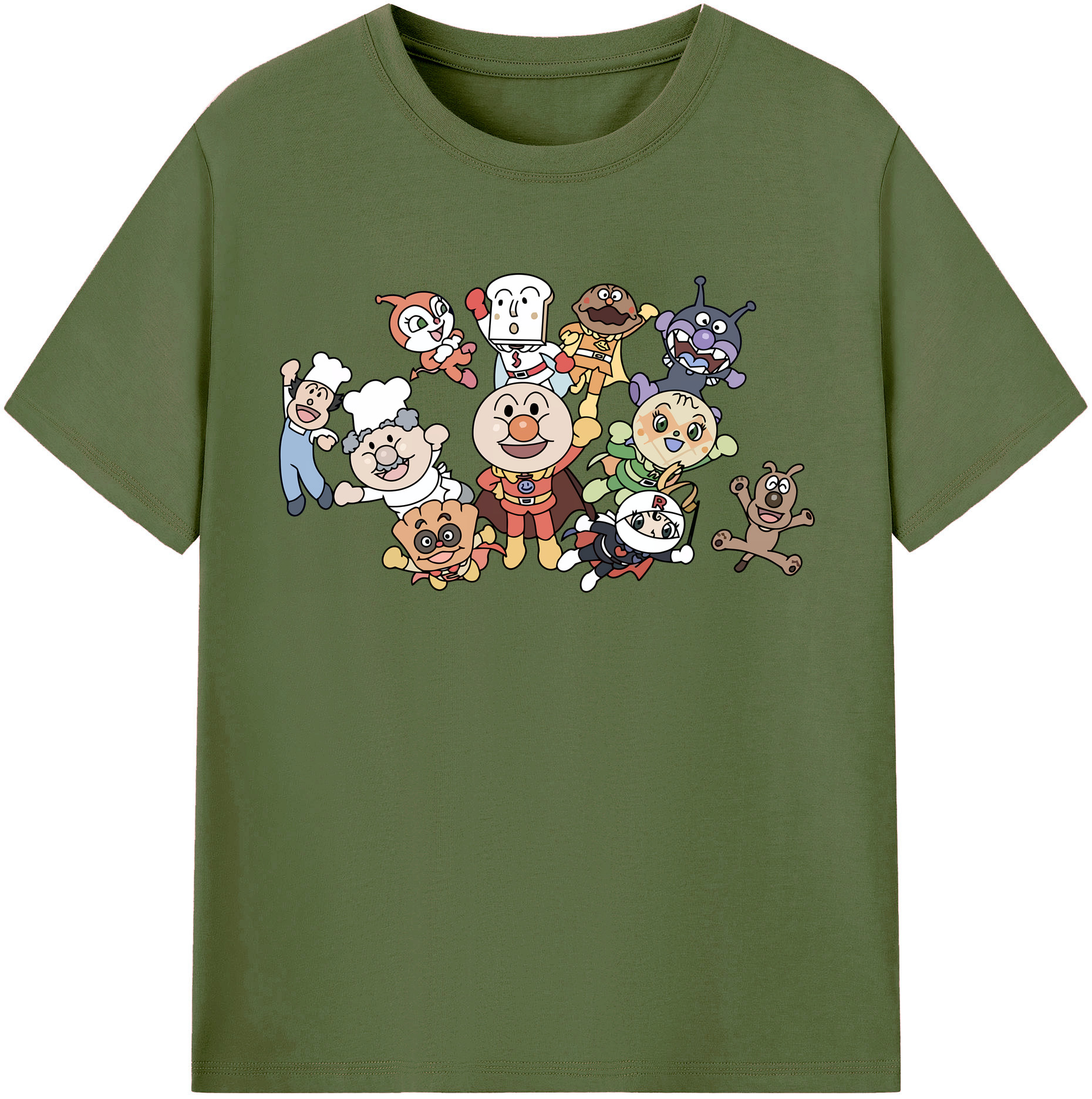 （画像用） アンパンマン Anpanman 綿100％半袖Tシャツ（フロントプリント）